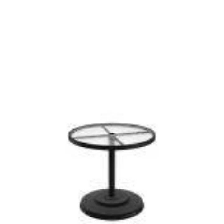 Picture of ACRYLIC 30" ROUND KD PEDESTAL DINING UMBRELLA TABLE