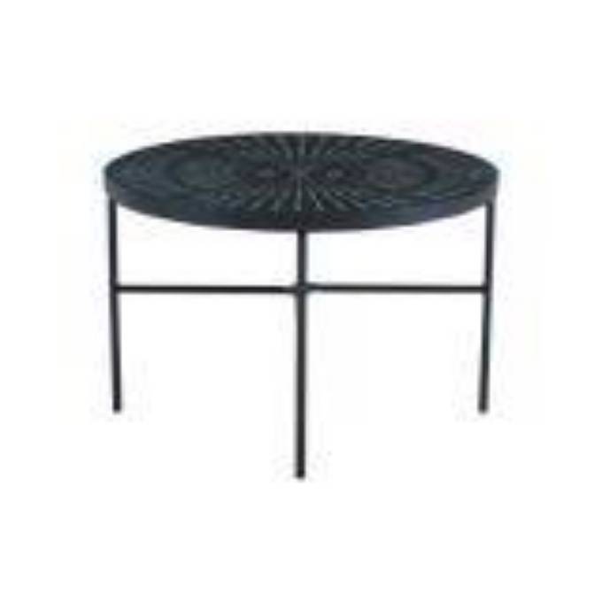 Picture of LASTRATTA 42" ROUND STAMPED TOP DINING TABLE W/HOLE