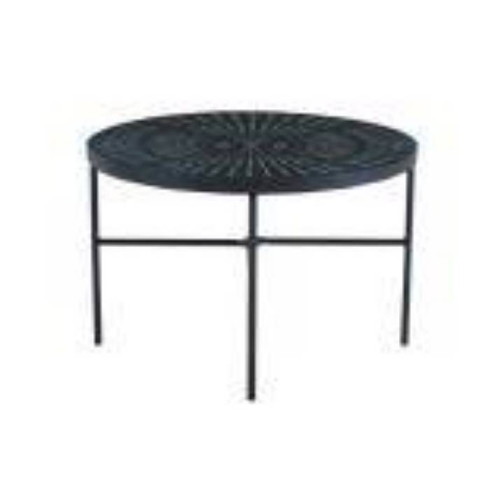 Picture of LASTRATTA 42" ROUND STAMPED TOP DINING TABLE W/HOLE