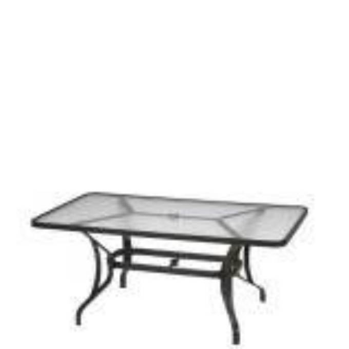 Picture of OBSCURE GLASS 66" X 40" RECTANGULAR KD DINING UMBRELLA TABLE