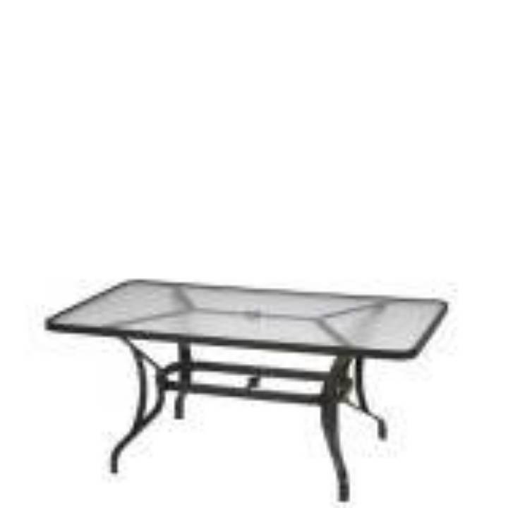 Picture of OBSCURE GLASS 66" X 40" RECTANGULAR KD DINING UMBRELLA TABLE