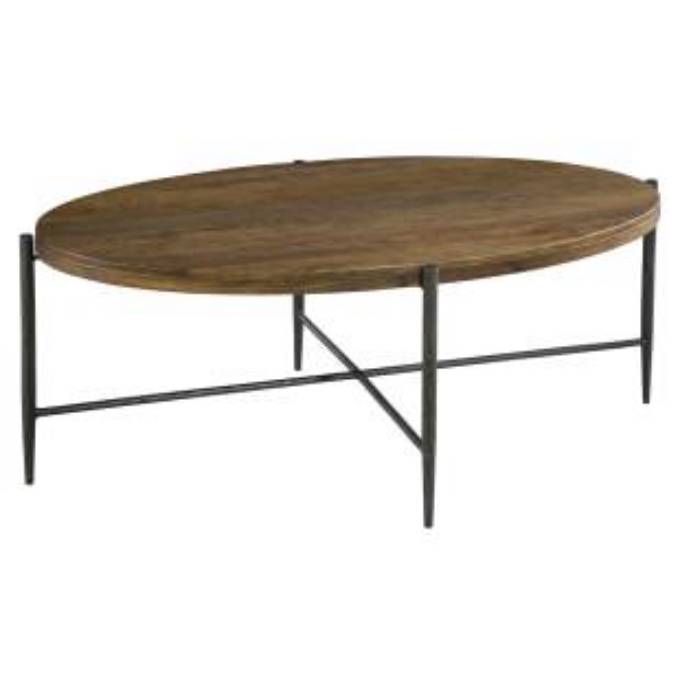 Picture of BEDFORD PARK METAL & WOOD OVAL COFFEE TABLE