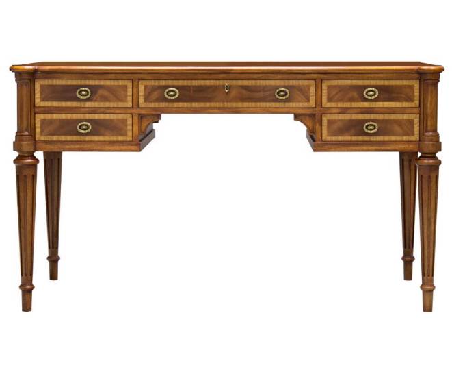Picture of SHERATON FIVE DRAWER DESK, MAHOGANY