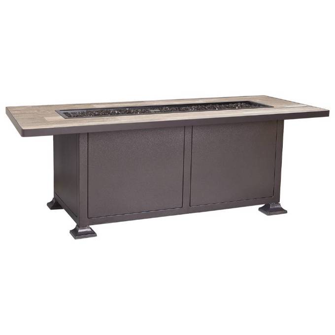 Picture of 28" X 72" CHAT HEIGHT VULSINI ALUMINUM FIRE PIT