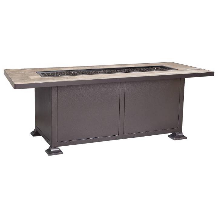 Picture of 28" X 72" CHAT HEIGHT VULSINI ALUMINUM FIRE PIT