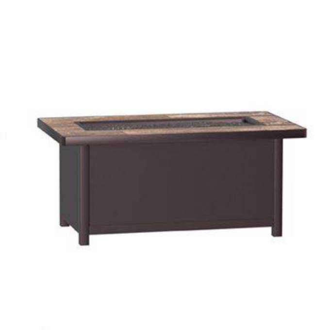 Picture of 24" X 42" OCCASIONAL HEIGHT SANTORINI ALUMINUM FIRE PIT