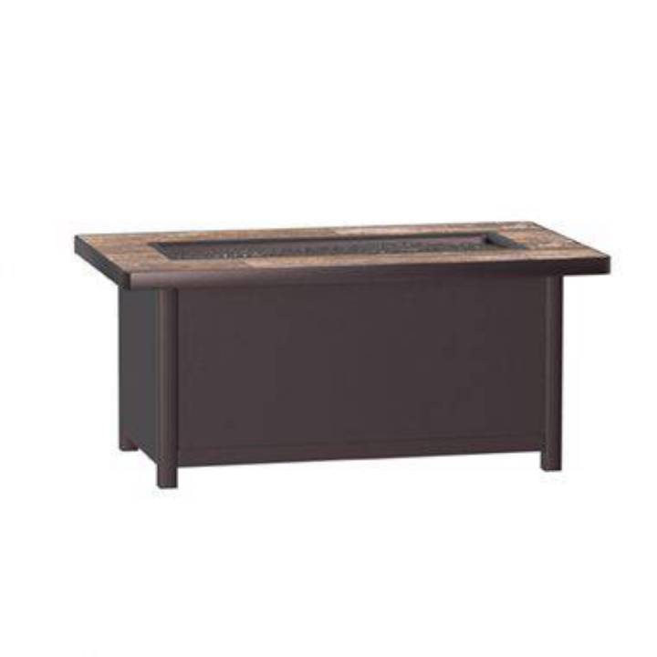 Picture of 24" X 42" OCCASIONAL HEIGHT SANTORINI ALUMINUM FIRE PIT