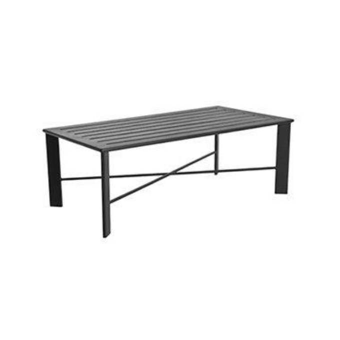 Picture of 28" X 50" ALUMINUM SLATTED TOP COFFEE TABLE