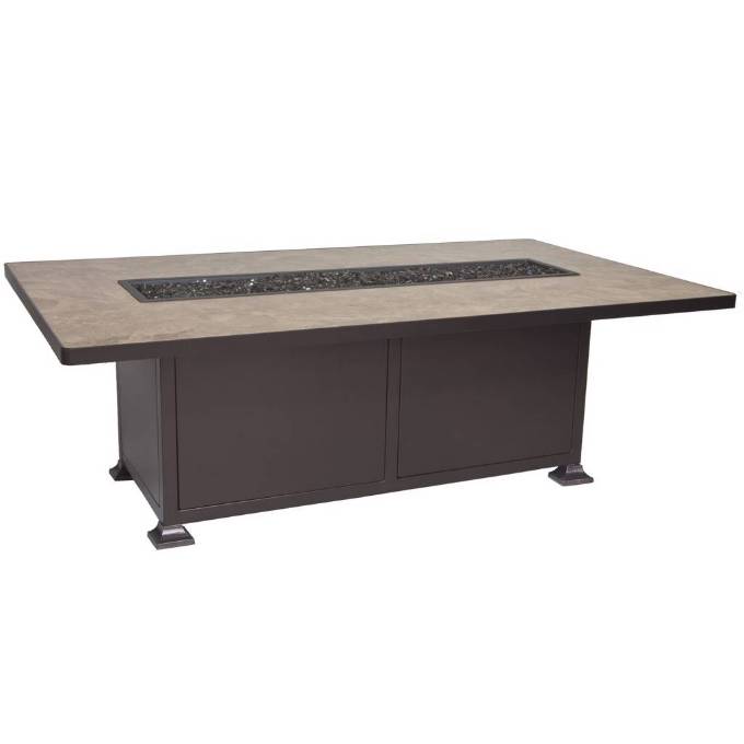 Picture of 42" X 72" CHAT HEIGHT VULSINI ALUMINUM FIRE PIT