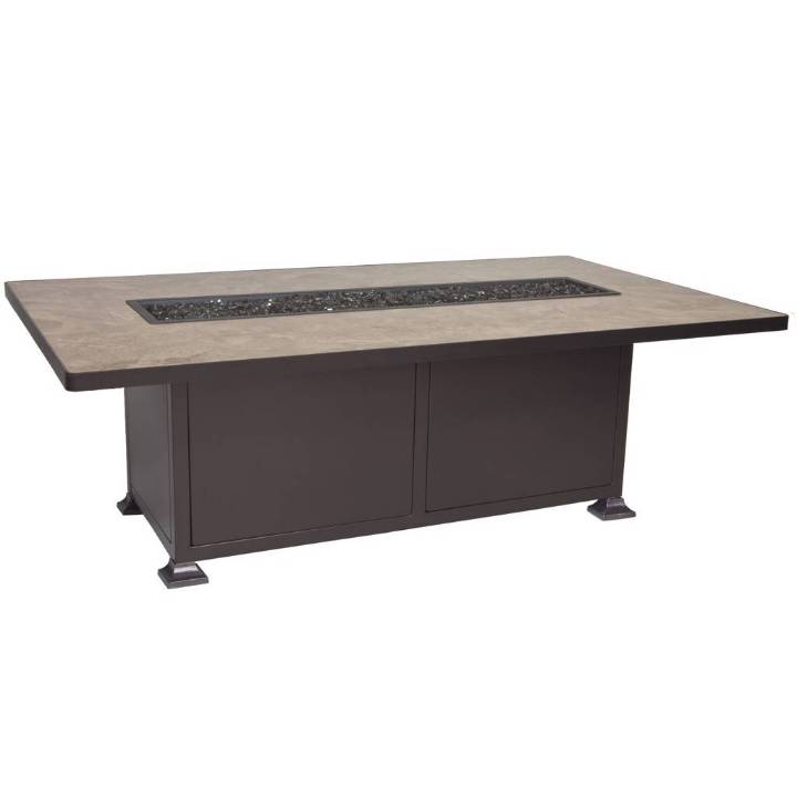 Picture of 42" X 72" CHAT HEIGHT VULSINI ALUMINUM FIRE PIT