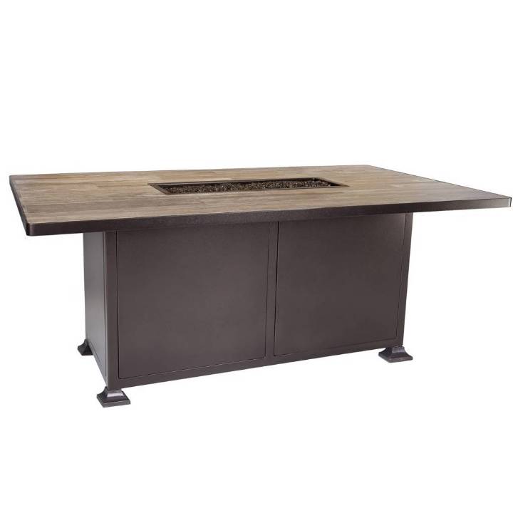 Picture of 42" X 72" DINING HEIGHT VULSINI ALUMINUM FIRE PIT