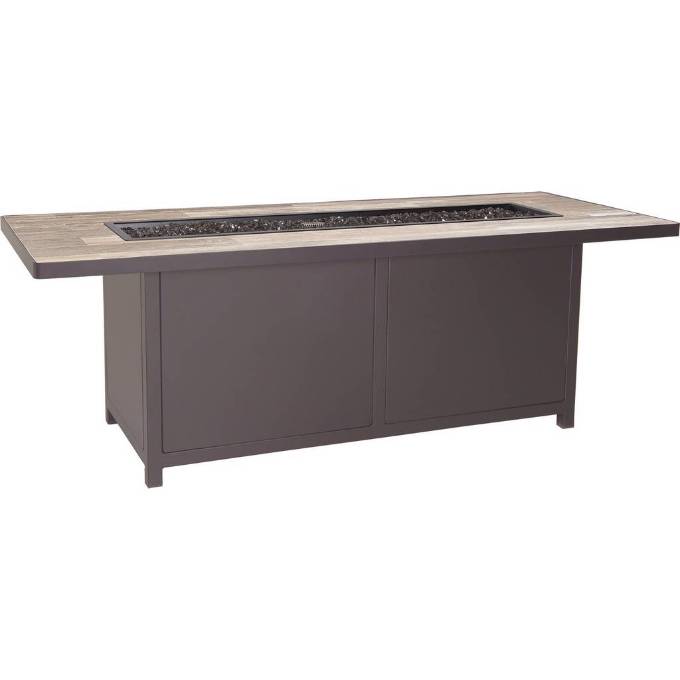 Picture of 28" X 72" CHAT HEIGHT ELBA ALUMINUM FIRE PIT