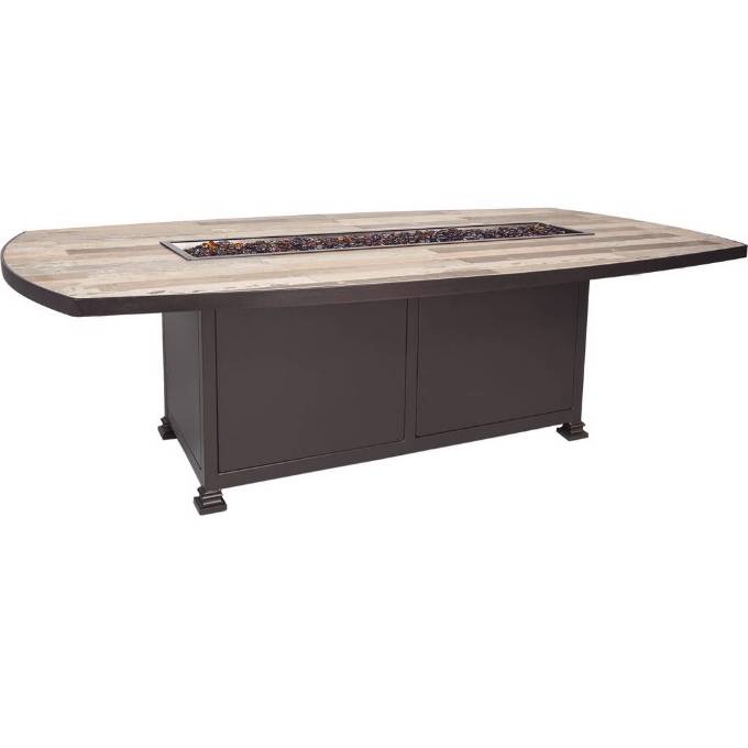 Picture of 44" X 84" BOAT DINING HEIGHT SANTORINI FIRE PIT