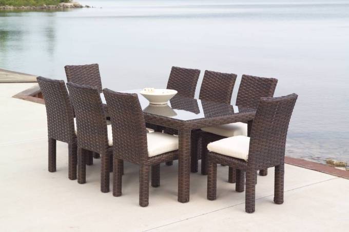 Picture of CONTEMPO 72" RECTANGULAR UMBRELLA DINING TABLE