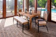 Picture of TEAK 63-84" BUTTERFLY LEAF UMBRELLA DINING TABLE
