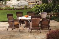 Picture of GRAND TRAVERSE 48" ROUND UMBRELLA DINING TABLE