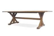 Picture of TEAK 99" RECTANGULAR TRESTLE BASE DINING TABLE