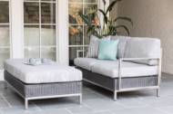 Picture of ELEMENTS SETTEE WITH STAINLESS STEEL ARMS AND BACK