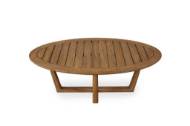 Picture of TEAK 48" OVAL SLED BASE COCKTAIL TABLE