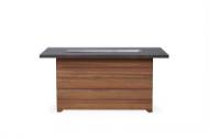 Picture of TEAK 52" RECT. FIRE TABLE WITH FAUX CONCRETE TOP