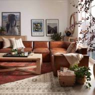 Picture of AUSTIN LEATHER SECTIONAL ARM CHAIR