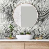 Picture of PALM TILE PEEL-AND-STICK LUXE HAVEN WALLPAPER