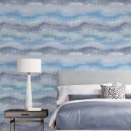 Picture of IKAT WAVES PEEL-AND-STICK LUXE HAVEN WALLPAPER