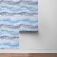 Picture of IKAT WAVES PEEL-AND-STICK LUXE HAVEN WALLPAPER