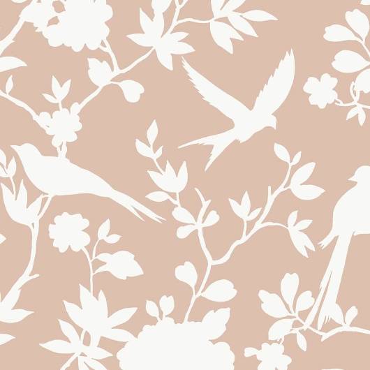 Picture of KAUAI BIRD TOILE COASTAL HAVEN WALLPAPER