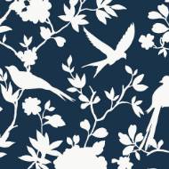 Picture of KAUAI BIRD TOILE COASTAL HAVEN WALLPAPER