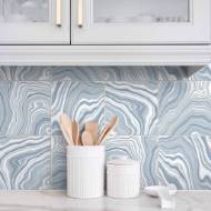 Picture of MARBLED TILE PEEL-AND-STICK LUXE HAVEN WALLPAPER