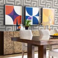 Picture of LUNA RETREAT GREEK KEY COASTAL HAVEN WALLPAPER