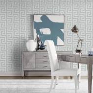 Picture of LUNA RETREAT GREEK KEY COASTAL HAVEN WALLPAPER