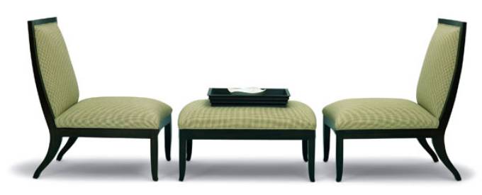 Picture of HAWTHORNE ARMLESS LOUNGE CHAIR & OTTOMAN