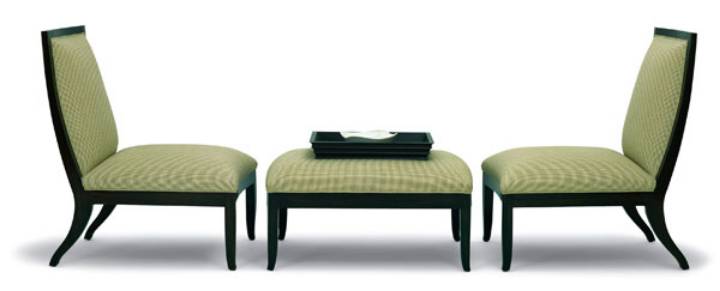 Picture of HAWTHORNE ARMLESS LOUNGE CHAIR & OTTOMAN