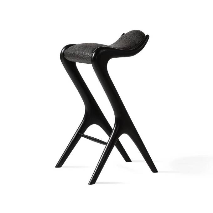 Picture of SCULPTED SADDLE SEAT BAR STOOL
