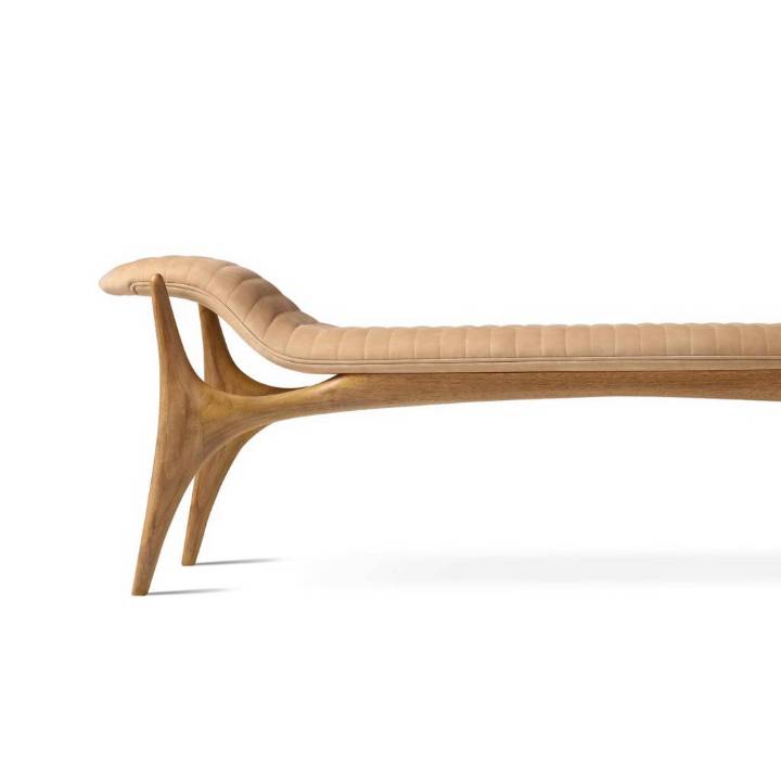 Picture of SCULPTED WOOD BENCH