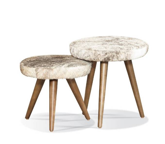 Picture of CHARRON LEATHER OTTOMAN