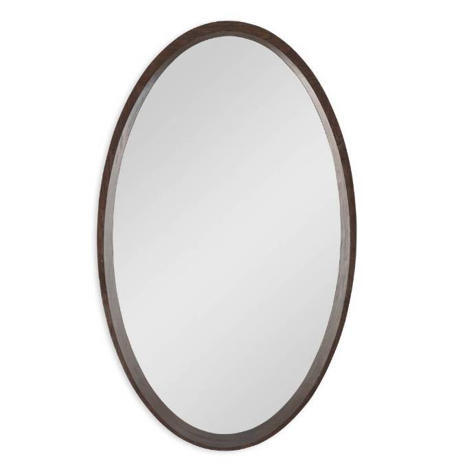 Picture of OVAL ORBIT MIRROR - WALNUT