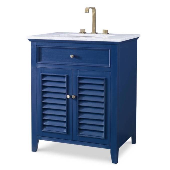 Picture of LOUVERED MEDIUM SINK CHEST - CADET BLUE