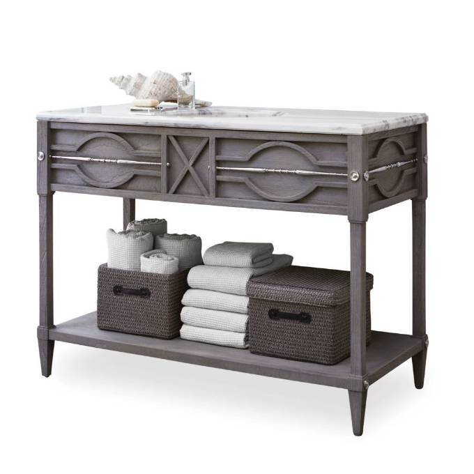 Picture of SPINDLE SINK CHEST - WEATHERED GREY