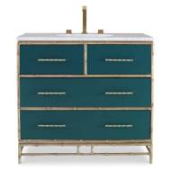 Picture of CHINOISERIE SINK CHEST - PEACOCK