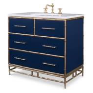 Picture of CHINOISERIE SINK CHEST - CADET BLUE