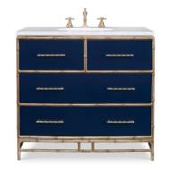 Picture of CHINOISERIE SINK CHEST - CADET BLUE