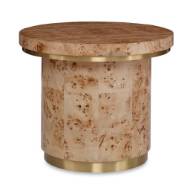 Picture of BURL ROUND END TABLE W/ CLEAR COAT
