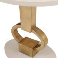Picture of VISION ACCENT TABLE - LINEN / GOLD LEAF