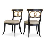 Picture of DOLPHIN CHAIR - BLACK / GOLD