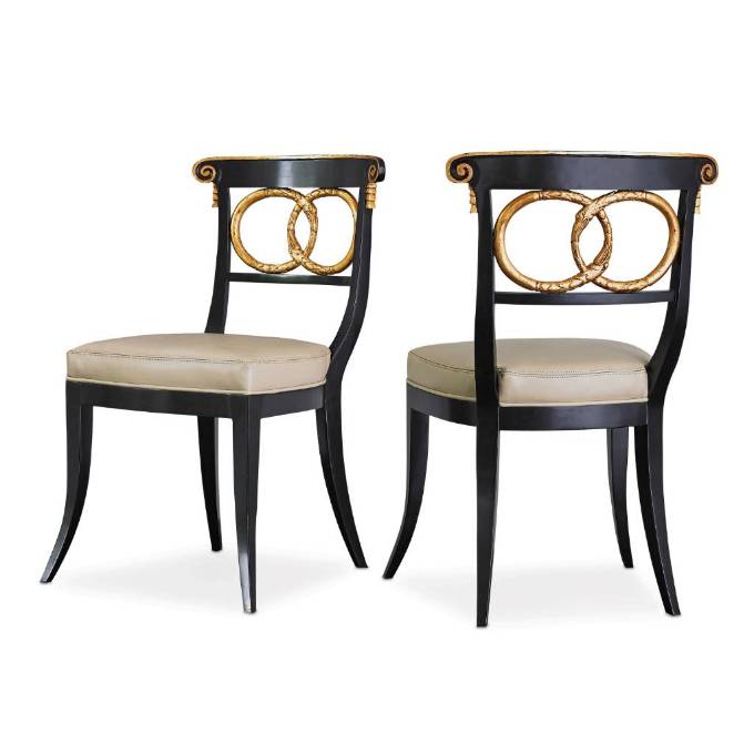 Picture of DOLPHIN CHAIR - BLACK / GOLD
