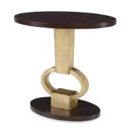 Picture of VISION ACCENT TABLE - WALNUT / GOLD LEAF