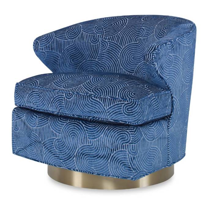 Picture of SCOOP SWIVEL CHAIR - BRASS BASE